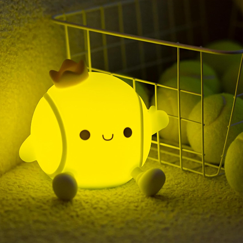 Baby Nursery Equipment - Милый силиконовый ночник в виде теннисной