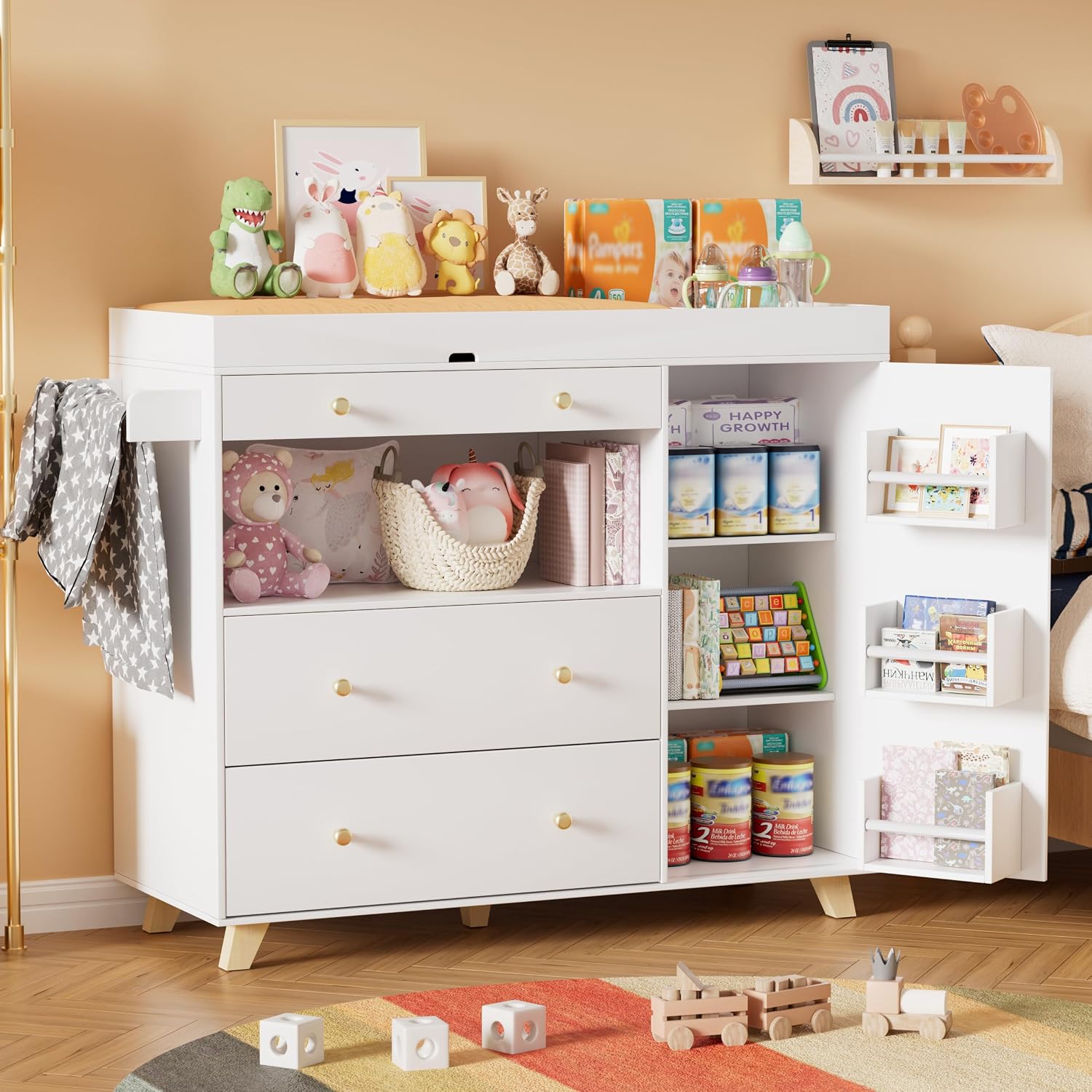 Baby Nursery Drawers - Пеленальный столик, современная станция для смены
