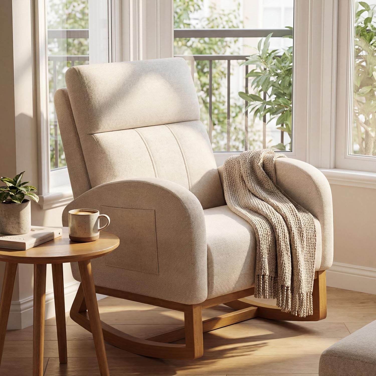 Rocking Chair Nursery - # Удобное кресло-качалка с высокой спинкой