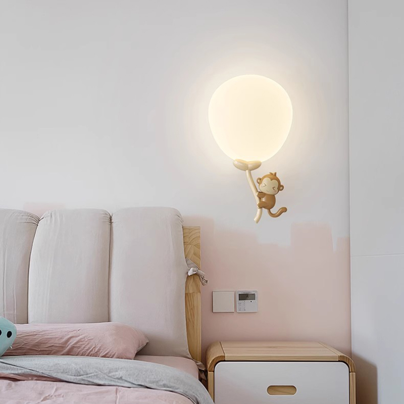 Baby Nursery Knobs - Милые воздушные шары, обезьянка, детская комната,