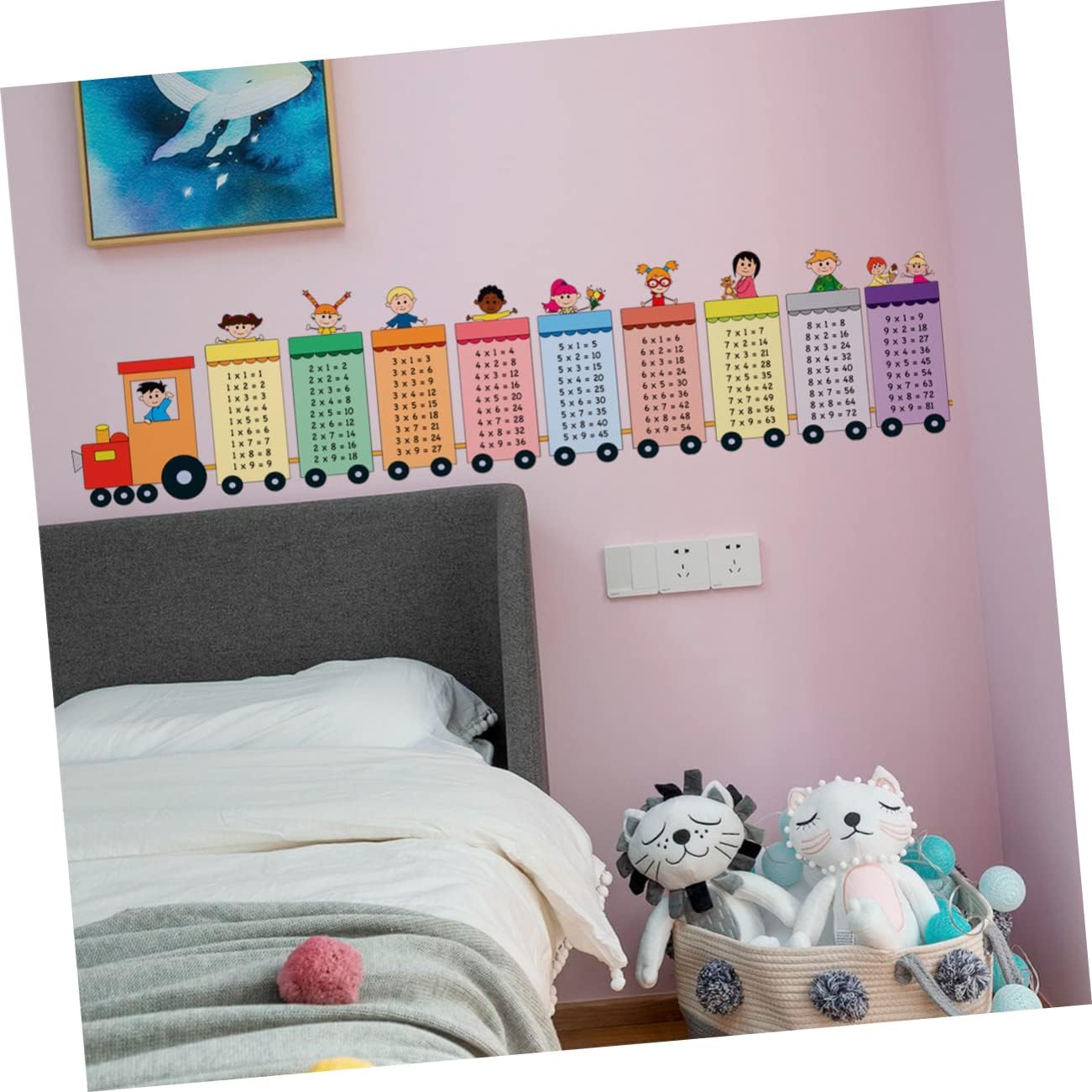 Baby Nursery Equipment - Большой стол умножения, поезд, стикер на