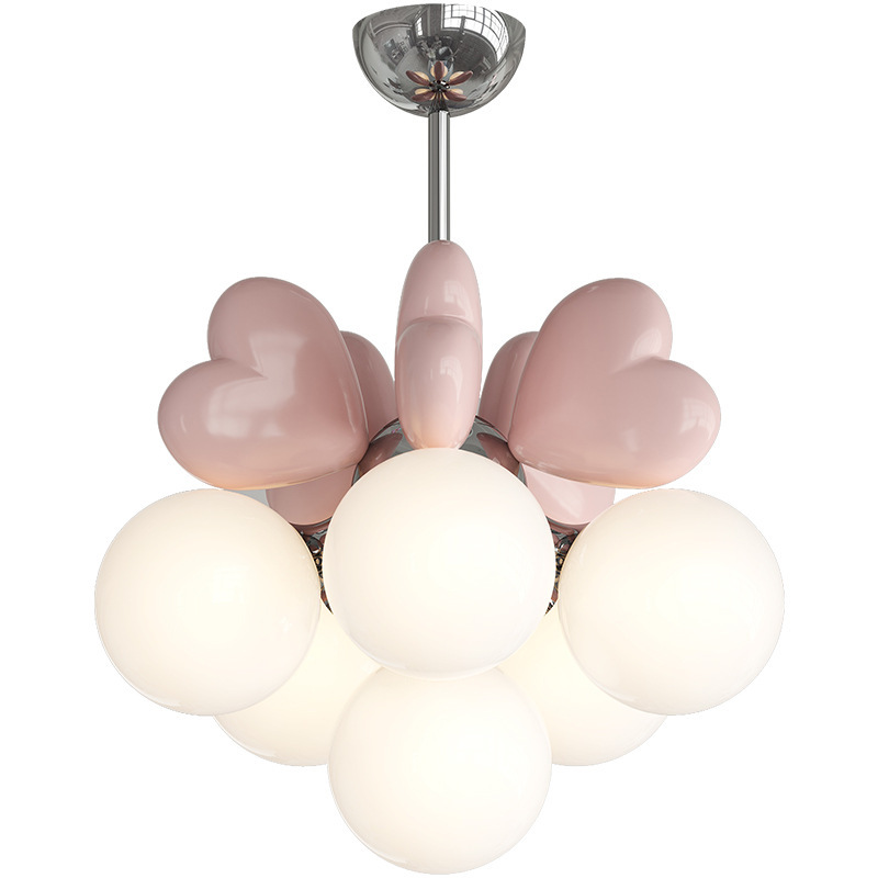 Baby Nursery Chandelier - Светодиодная люстра-шар «Розовое сердце» 2026 с