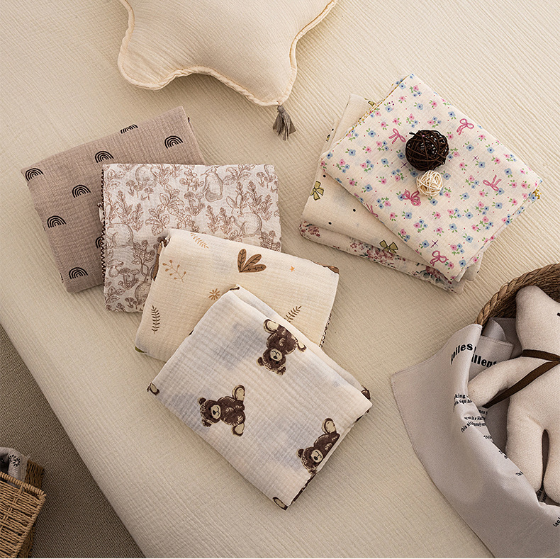 Baby Girl Nursery Quilt - Летнее одеяло-пеленка для новорожденных, муслиновое одеяло