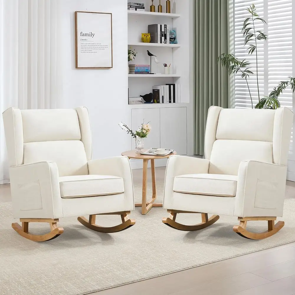 Rocking Chair Nursery - Кресло-качалка из массива дерева с высокой