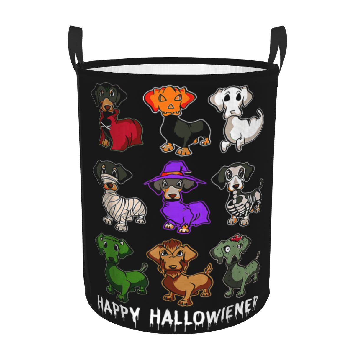 Baby Nursery Laundry Hamper - Happy Hallowiener забавная такса Хэллоуин корзина