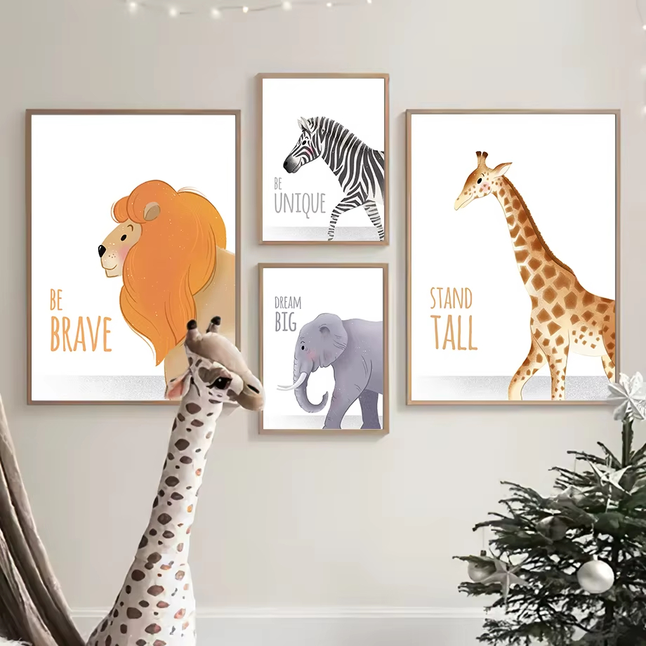 Baby Nursery Mirror - Вдохновляющие цитаты, детская настенная роспись, слон,