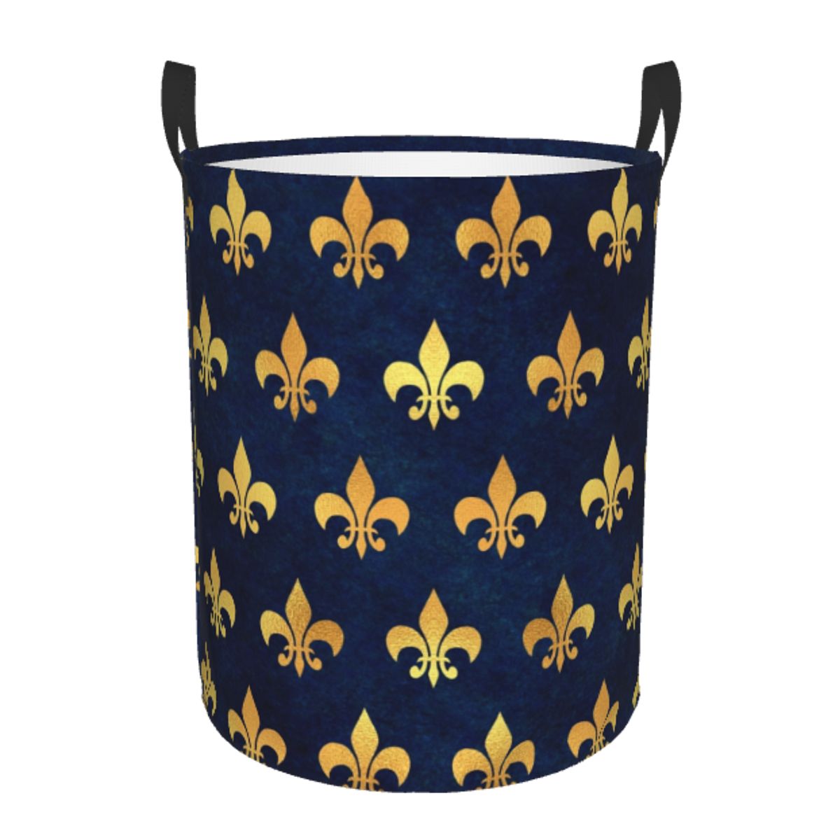 Baby Nursery Laundry Hamper - Королевская Золотая Синяя Гранж Fleur De