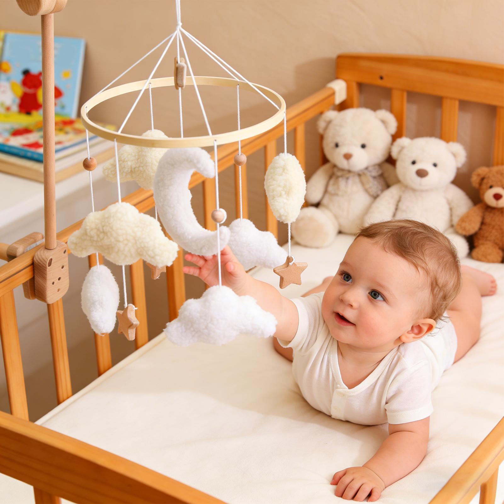 Baby Nursery Equipment - Деревянный мобиль на кроватку для новорожденных,
