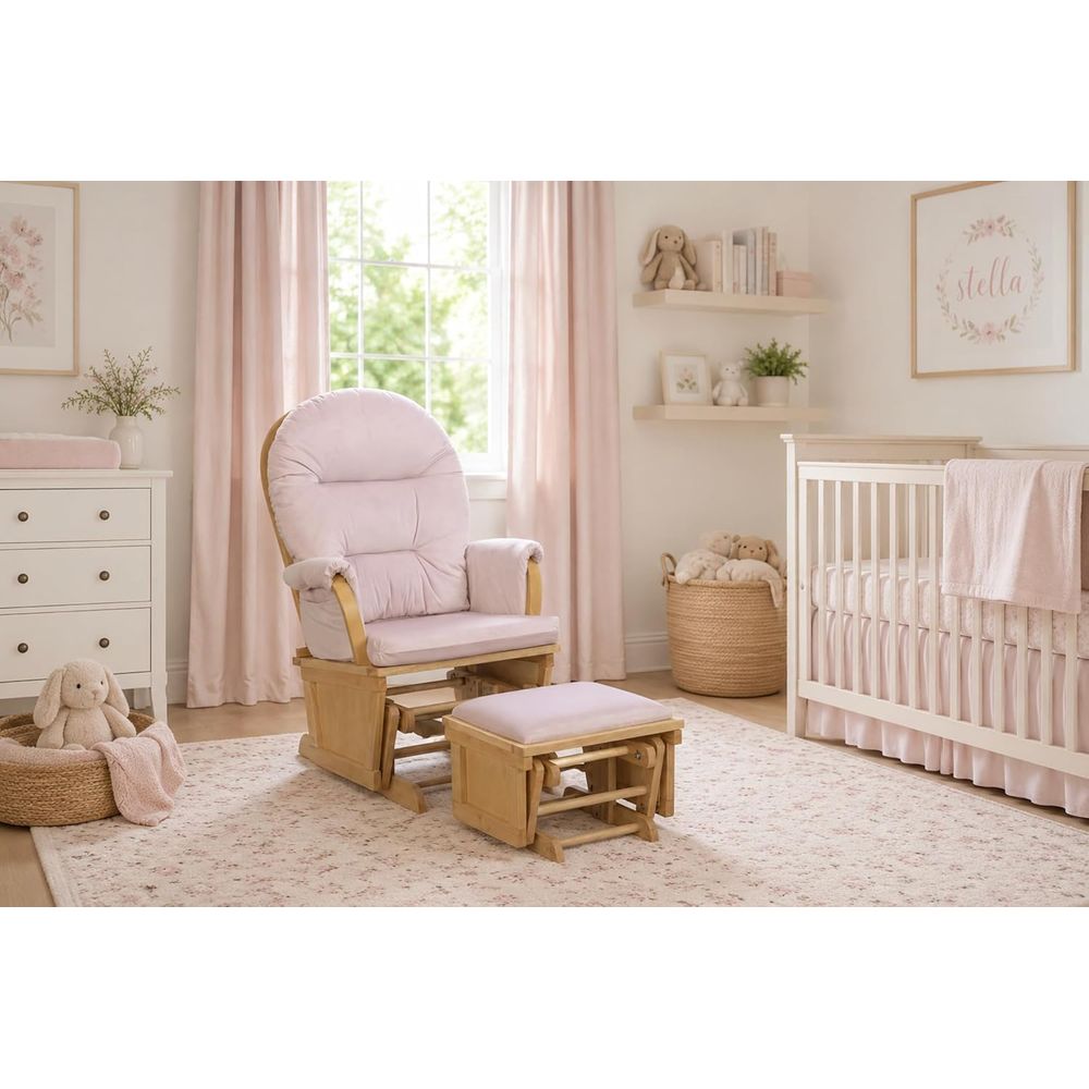 Rocking Chair Nursery - Кресло-качалка Madison с оттоманкой, деревянное кресло-глайдер