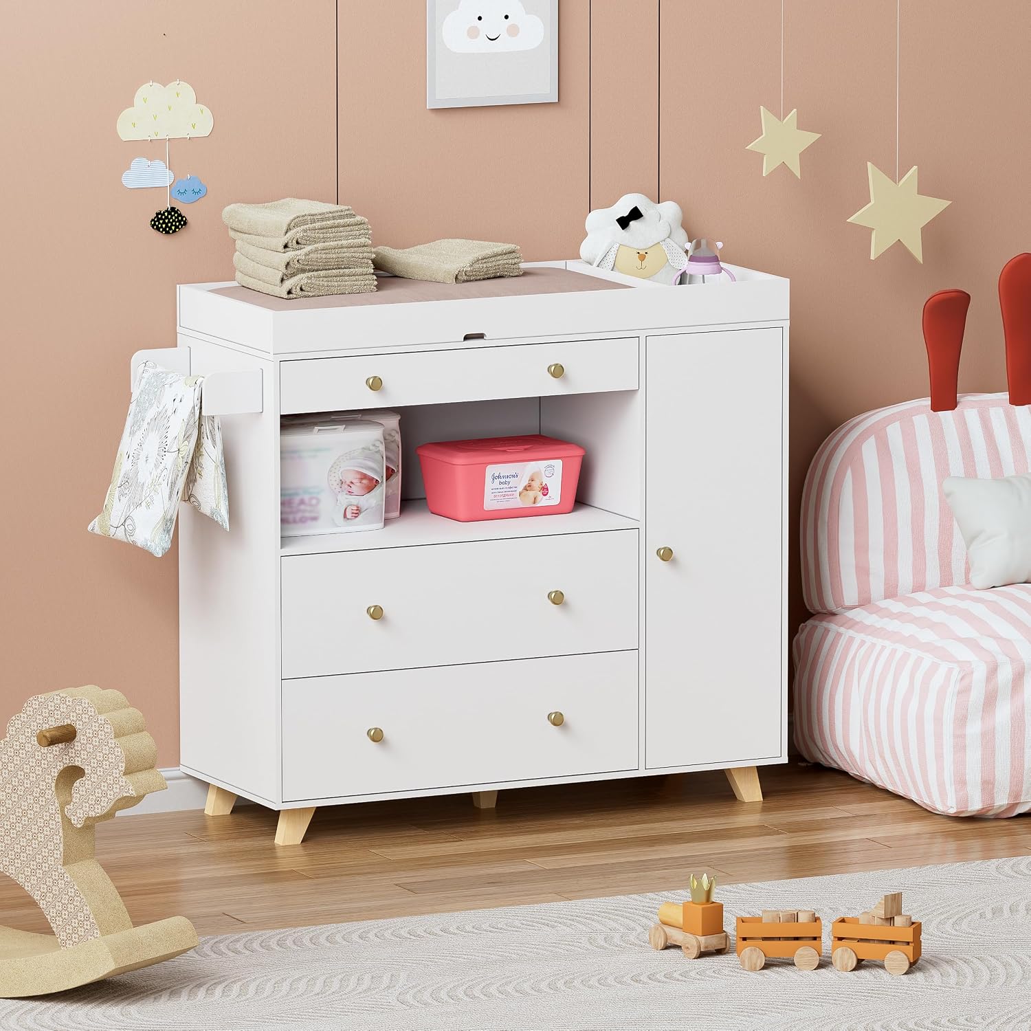 Пеленальный столик, современна – обзор и цена Baby Nursery Drawers
