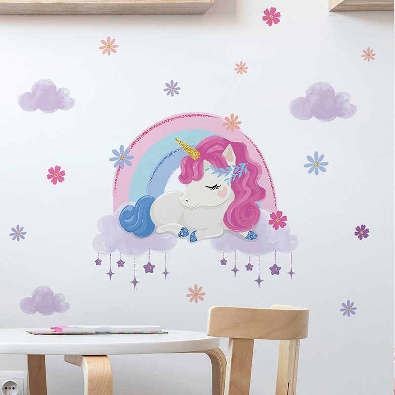 Светящиеся наклейки на стену с – обзор и цена Baby Unicorn Nursery