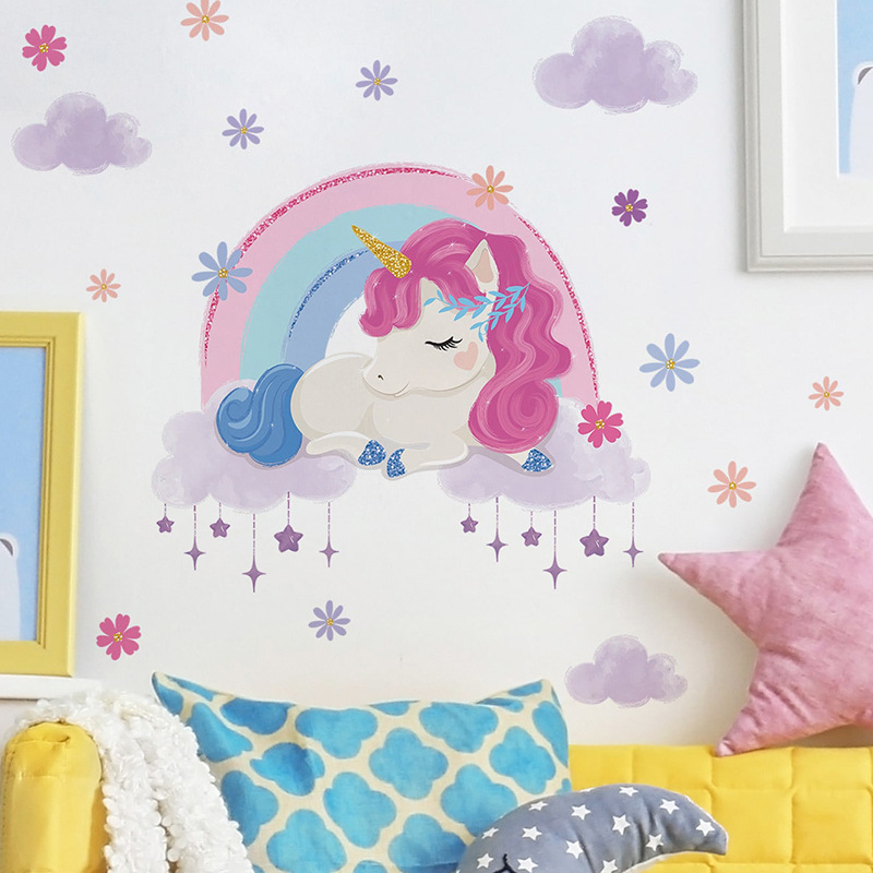 Светящиеся наклейки на стену с – обзор и цена Baby Unicorn Nursery