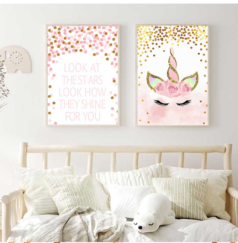 Декоративная картина для детск – обзор и цена Baby Unicorn Nursery