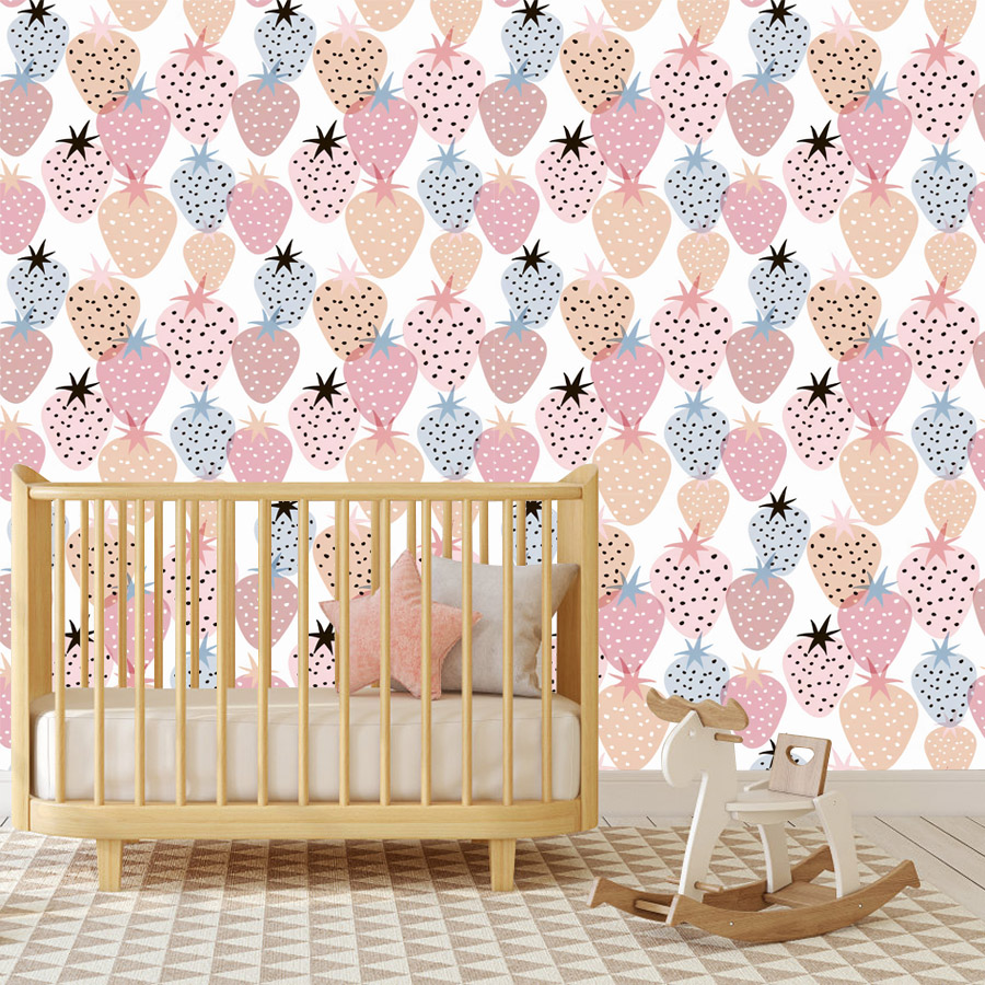Самоклеящиеся обои с клубничны – обзор и цена Baby Nursery Water