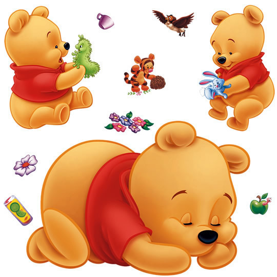 3D наклейки на стену с Винни-П – обзор и цена Baby Nursery Winnie The Pooh