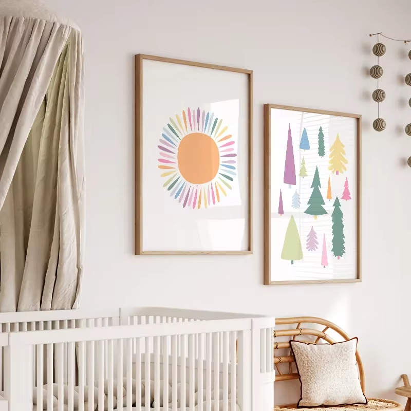 Бохо ABC Радуга солнце облака  – обзор и цена Baby Nursery Mirror