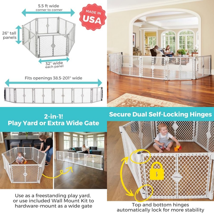 Детский манеж-ограждение Super – обзор и цена Baby Gate Extra Wide