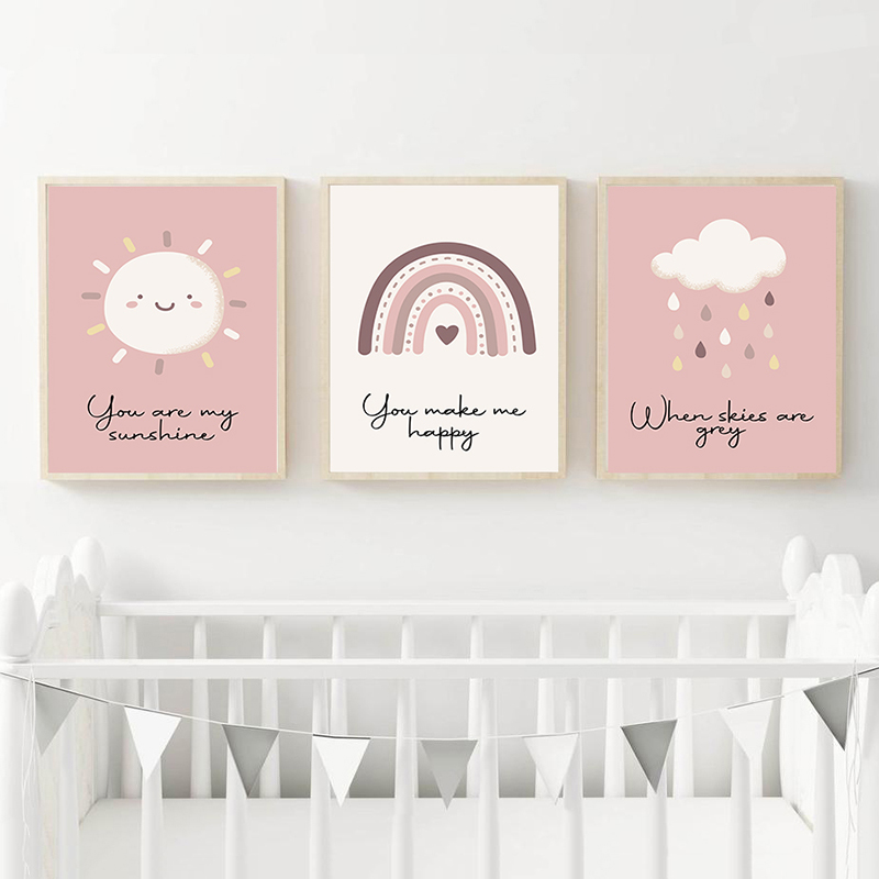 Настенные художественные плака – обзор и цена Baby Nursery You Are My Sunshine