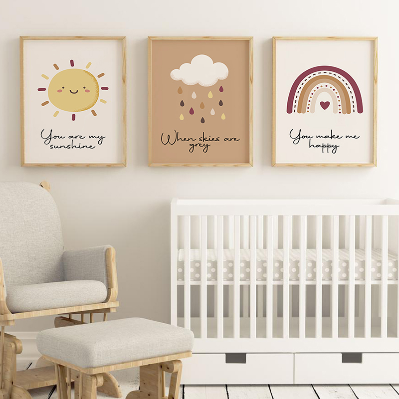 Настенные художественные плака – обзор и цена Baby Nursery You Are My Sunshine