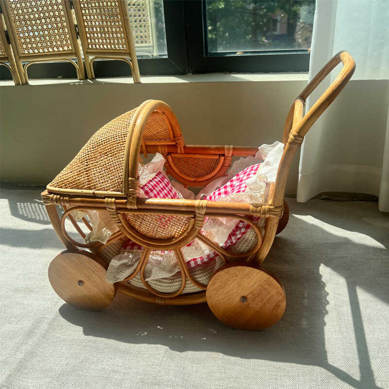 Тканая детская коляска из рота – обзор и цена Baby Nursery Basket