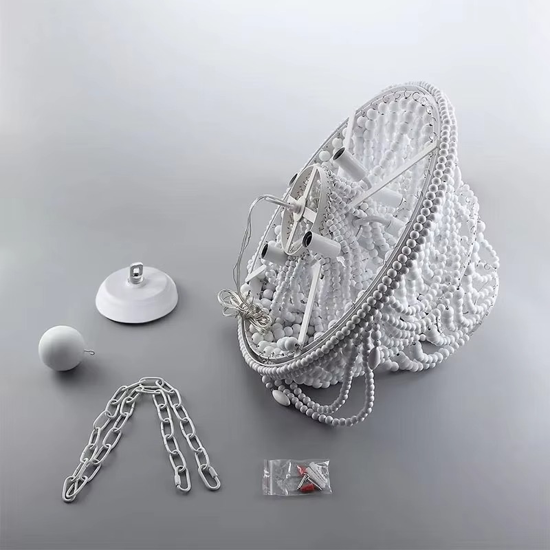 Деревянная люстра с бусинами,  – обзор и цена Baby Nursery Chandelier