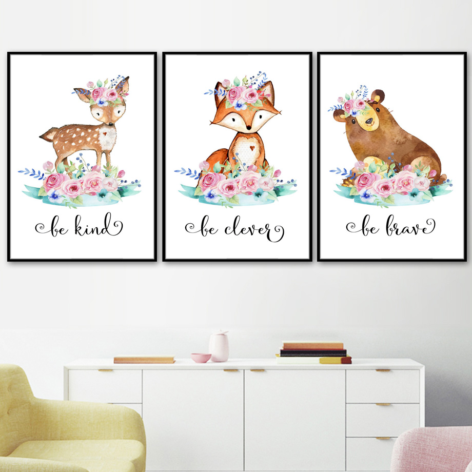 Мультяшная лиса, олень, кролик – обзор и цена Baby Nursery Mirror