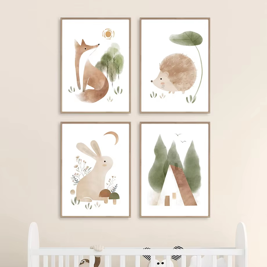 Бохо Кролик Лиса Ежик Птица Ли – обзор и цена Baby Nursery Mirror
