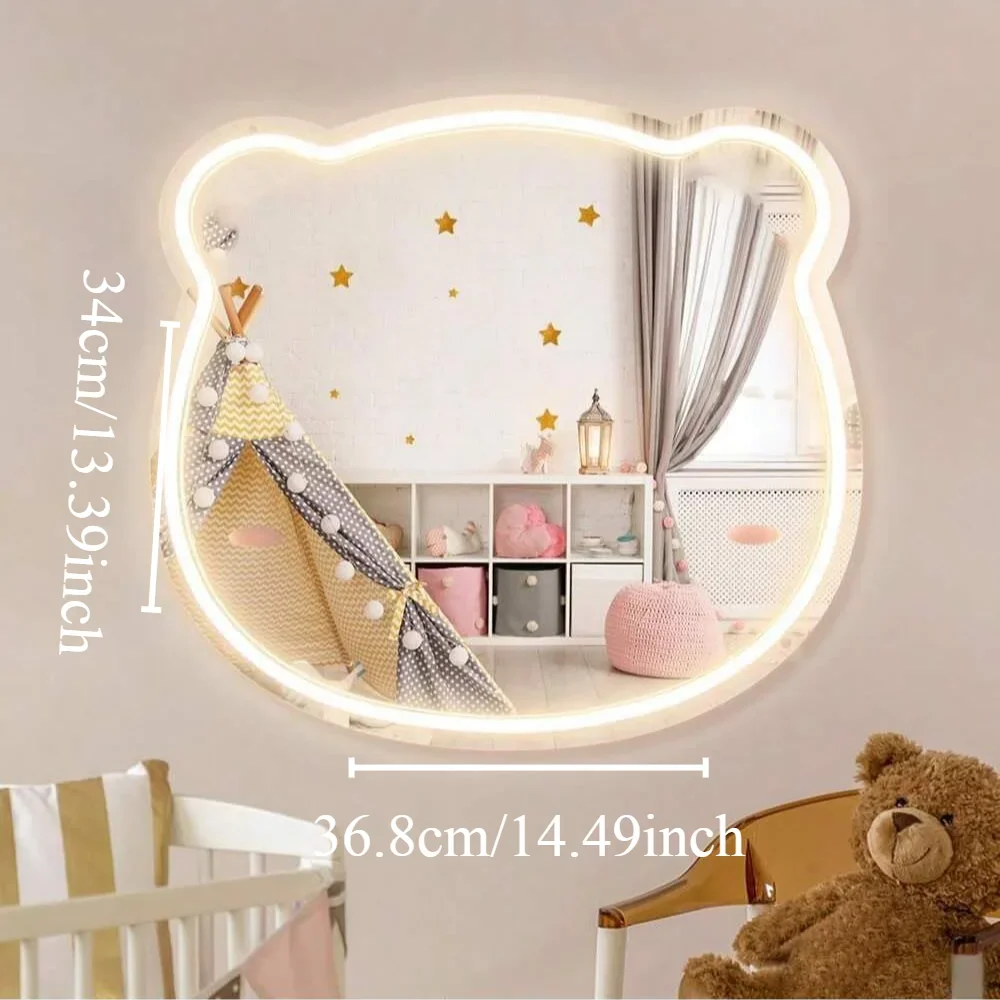 Неоновая вывеска в форме медве – обзор и цена Baby Nursery Mirror