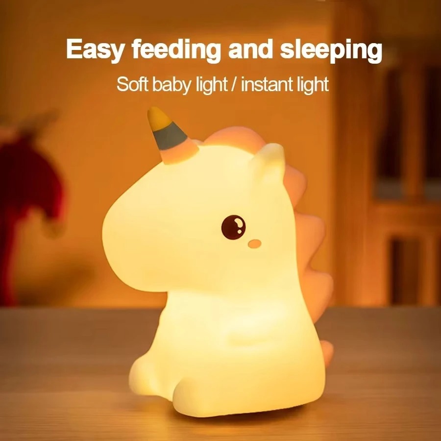 Милый силиконовый USB LED ночн – обзор и цена Baby Unicorn Nursery