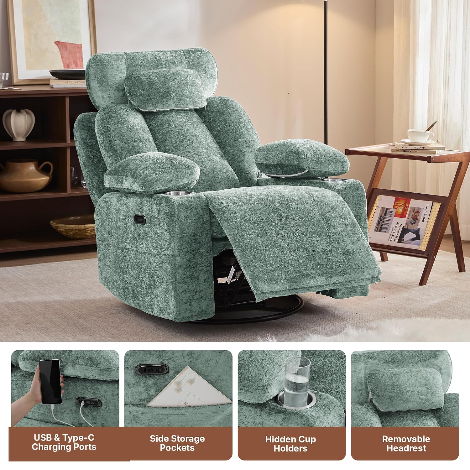 Кресло-качалка с поворотным ме – обзор и цена Rocking Chair Nursery
